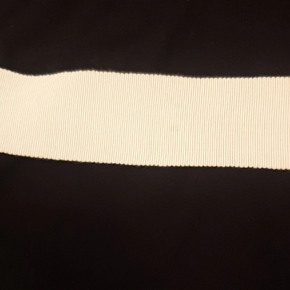WHITE💎RHINESTONE Ribbon Belt🤍Silver Beaded FITS ALL 72" LONG - Picture 8 of 11